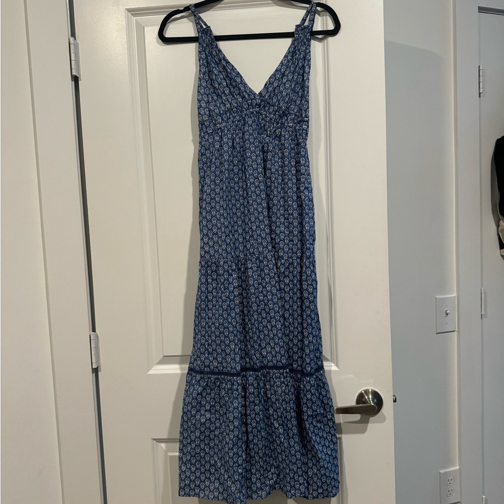 Long blue dress, Mango